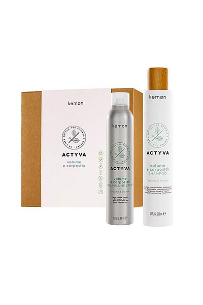 Kemon Set volum Actyvia Volume e Corposità, șampon 250 ml + spray uscat 200 ml