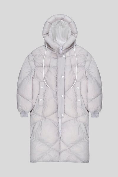 GMG FIRENZE Regular Fit Hooded Collar Sleeve Tip Knitwear Women's Coat