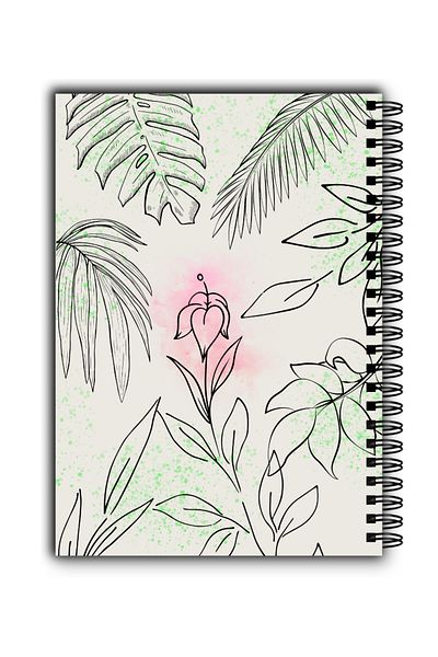 MG Office A5 Bali Notebook - Vellum - Metallic spiral, 80 sheets, thick paper, soft cover