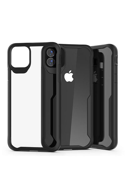 OEM Protective case for iPhone 12 Mini, transparent with black edges