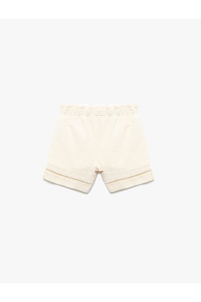 Koton Cotton Elastic Waist Mini Shorts