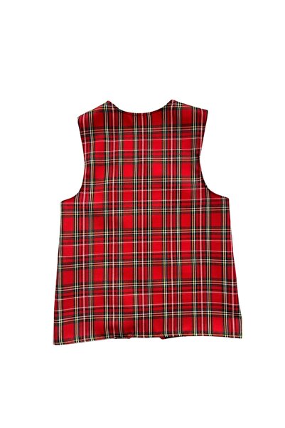 OEM School Vest, Checkered Red, 9 Years