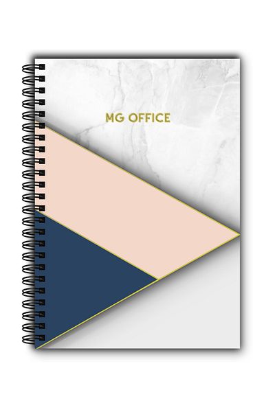 MG Office A5 Marble Dictando Notebook – MG Office – Metal spiral, 80 sheets, thick paper, soft cover