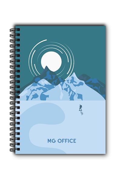 MG Office Caiet A5 Antarctica Velin – MG Office – Spirală metalică, 80 file, hârtie groasă, copertă moale