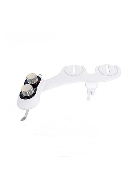 arvada Non-Electric Bidet with Hot and Cold Water, Arun, Retractable Nozzle, and Toilet Paper Holder - Univ