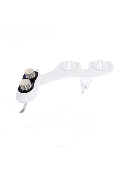 arvada Non-Electric Bidet with Hot and Cold Water, Arun, Retractable Nozzle, and Toilet Paper Holder - Univ