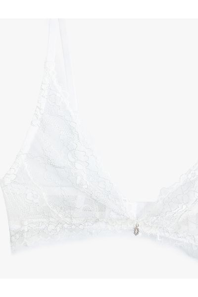 Koton Sutien Bralet din dantelă, fără sârmă, moale de mireasă