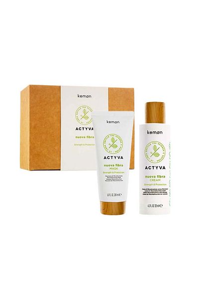 Kemon Set restructurant Actyva Nuova Fibra, Mască 200 ml + Cremă 125 ml