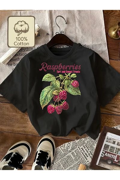 Boi Γυναικείο μπλουζάκι με στάμπα Raspberries