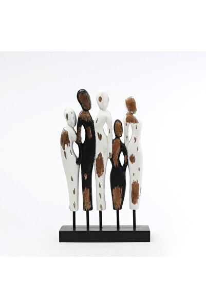 Vitale Ahşap El İşçiliği Çoklu Insan Dekor 26,5X8,5X46 CM