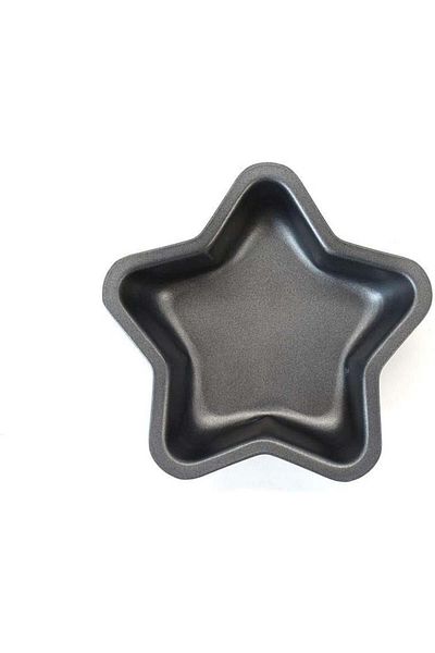 FACKELMANN Set of 2 Fackelmann star-shaped trays, carbon steel, gray, 4 x 13 x 13 cm