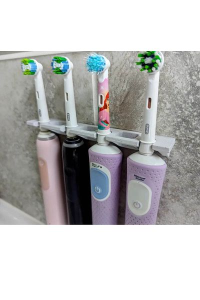 expreshediye Oral B Compatible Toothbrush Holder – Toothbrush Holder - 4-Piece Brush Stand Quad Brush Holder