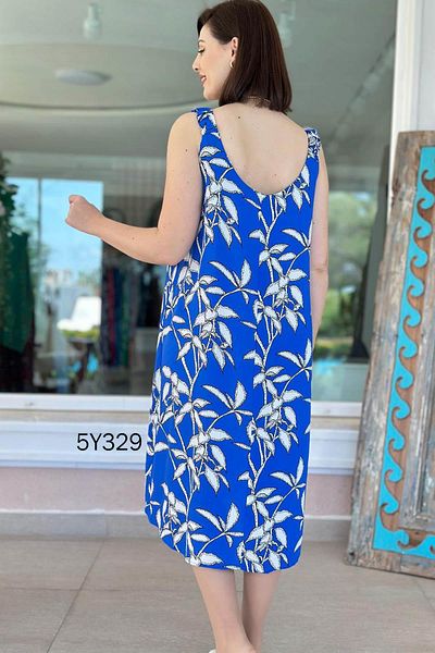 İnce Topuk Zero Sleeve Strap Elastic Viscose Dress 5Y329
