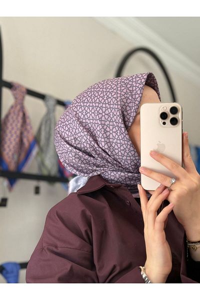 MONOOR Geometry Pattern Soft Scarf