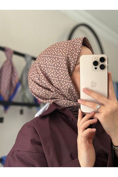 MONOOR Geometry Pattern Soft Scarf