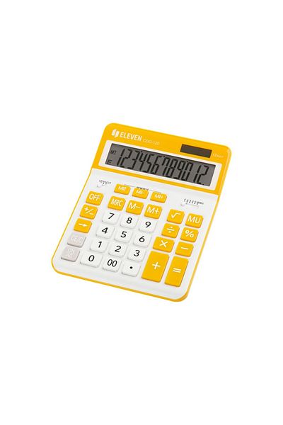 ELEVEN 12-digit desktop calculator, 206 x 155 x 35 mm, Eleven CDC120 White/Orange