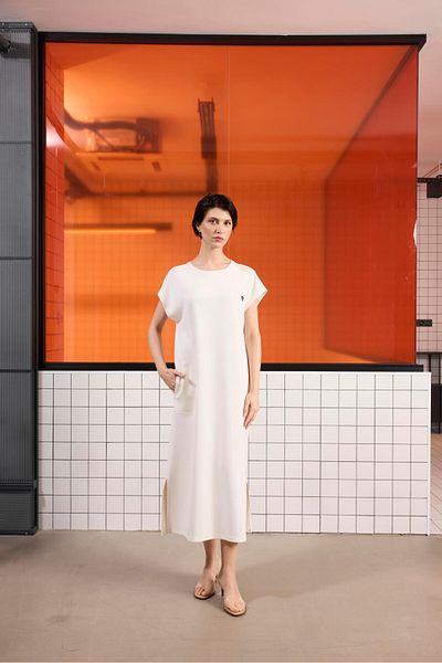 GMG FIRENZE Crew Neck Modal Long Women's Dress