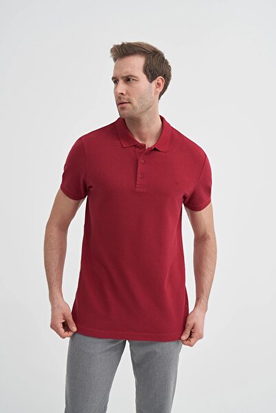 Cazador Polo Yaka Slim Fit Pike Düz Pamuklu Tişört