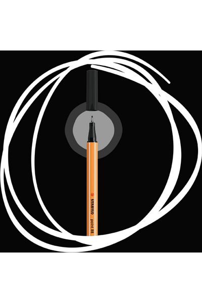 Stabilo Point 88 Fineliner Pen, 0.4 mm Tip, Black, Hexagonal Design