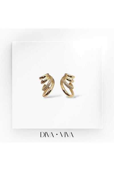 DivaViva Diva Viva - Kaburga Tasarım Kadın Ribora Küpe