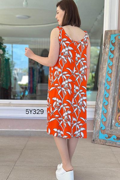 İnce Topuk Zero Sleeve Strap Elastic Viscose Dress 5Y329