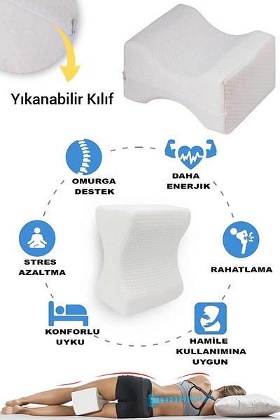 Wellgro Orthopedic Pregnant Support Pillow Leg Pillow Pregnant Pillow, Side Sleeping Pillow