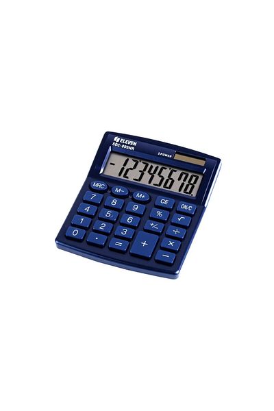 ELEVEN 8-digit desktop calculator, 120 x 105 x 21 mm, Eleven SDC-805 Blue