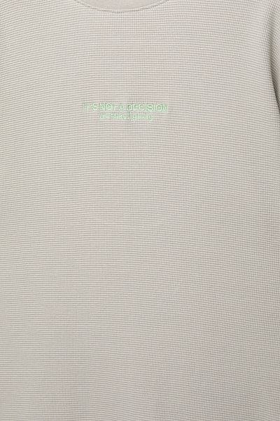 Pull & Bear Short sleeve waffle-knit sweatshirt