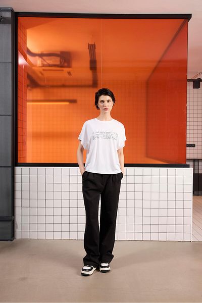 GMG FIRENZE Crew Neck Front Foil Printed Women's T-Shirt