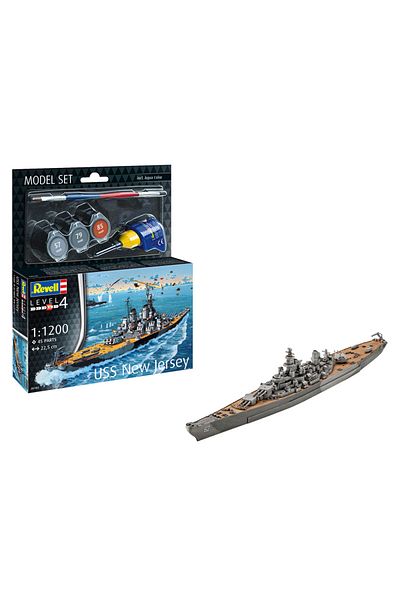 REVELL Model Set Ship Model Set Battleship Uss New Jersey 65183