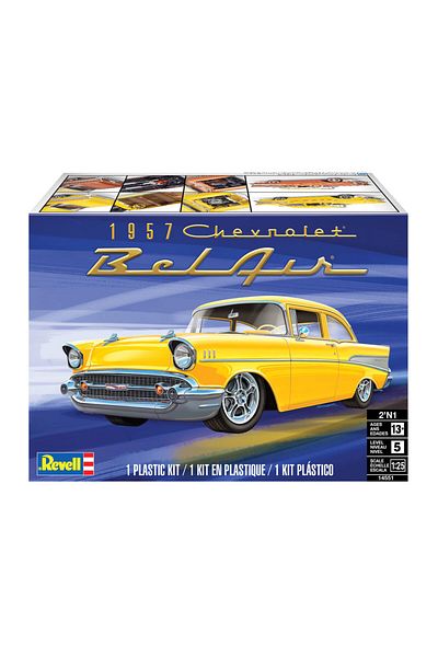 REVELL Model Kit Car 57 Chevy Bel Air Two Door Sedan 14551