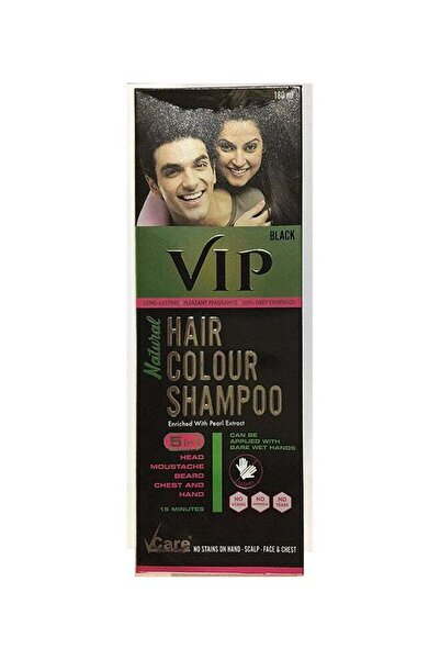 Vip شامبو صبغ الشعر 5 في 1، أسود، 180 مل