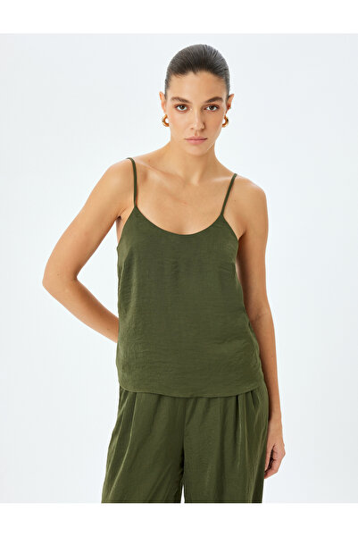 Koton Thin Straps Satin Tank Top