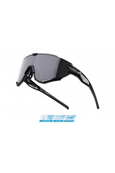 Force Creed Sunglasses, Black Mirror Lens, Black