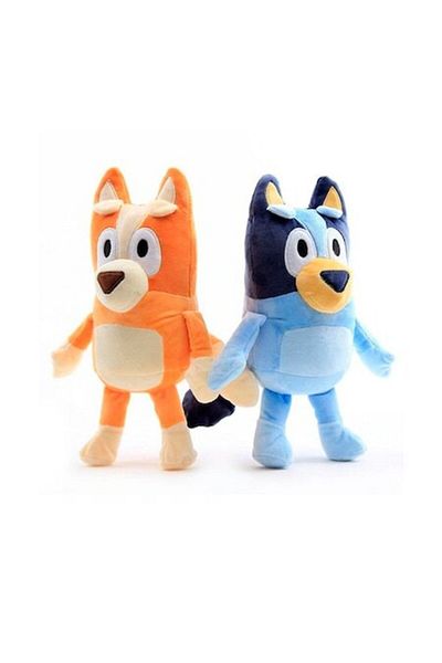 xpress sales Set 2 Plush Toys Impact Vision®, Bluey and Bingo Characters, 28 cm