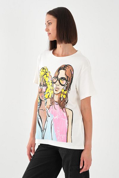 ALEXANDERGARDI Printed Crew Neck Women's T-Shirt