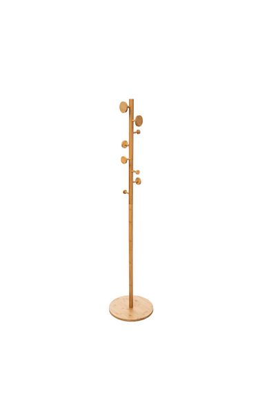 5 five simply smart Round Coat Hanger, Bamboo, 8 hooks, 16 kg resistance, 37 x H 176 cm