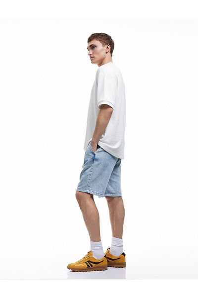 Koton Βερμούδα Oversize Jean σορτς με κορδόνια στη μέση και λεπτομέρεια τσέπης