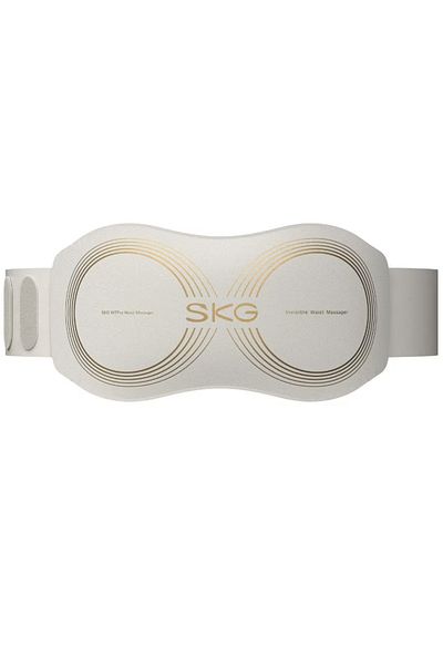 Smart Vibe Aparat Profesional Masaj Talie si Spate SKG® W7Pro Wireless, 6 Moduri/9 Niveluri Intensitate, Pearl