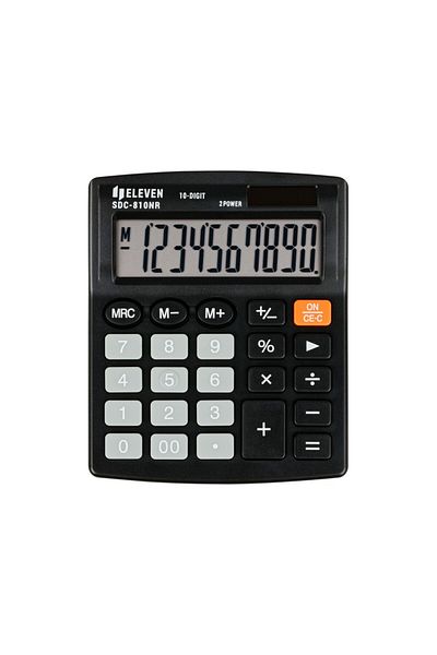 ELEVEN 10-digit desktop calculator, 124 x 102 x 25 mm, Eleven SDC-810NR