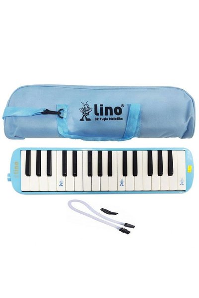 Lino LN-32-PMVS ميلوديكا 32 مفتاح مع حقيبة باللون الأزرق الباستيل