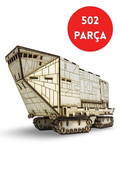 ALGWOOD 502 Pieces Wooden Star Wars Sand Vehicle Model - 3D Star Wars Sandcrawler Model