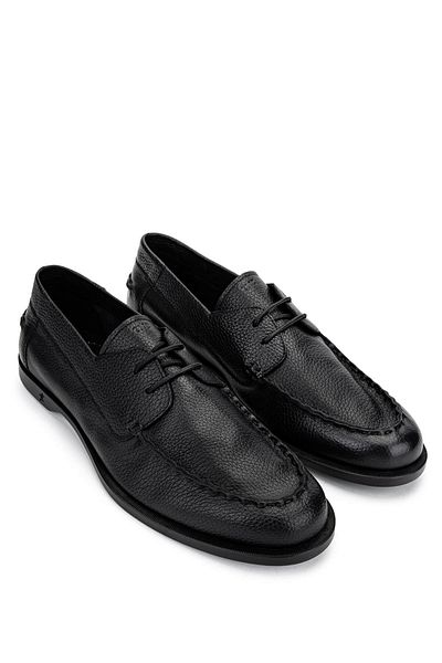 Tamer Tanca Men's Genuine Leather Black Floater Casual Shoes