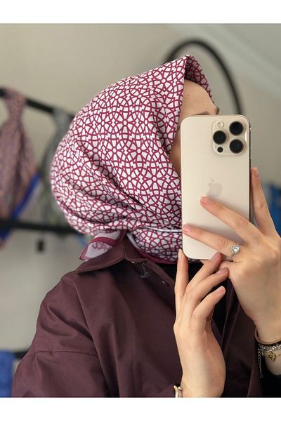 MONOOR Geometry Pattern Soft Scarf