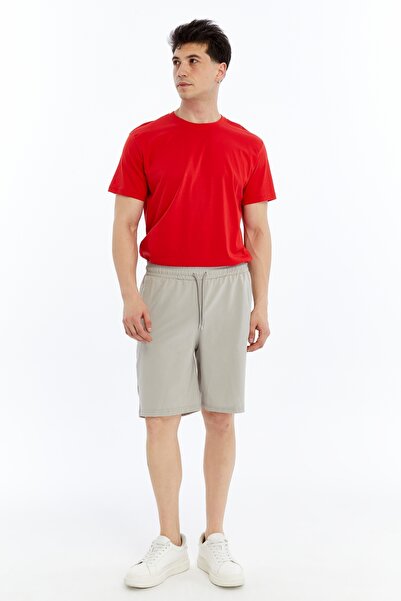 KRAVEN Men's Parachute Fabric Woven Casual Sports Bermuda Shorts with Zipper and Back Pocket