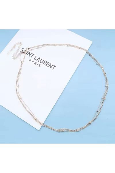derokas Dorika Silver Color Waist Chain with Ball Studs