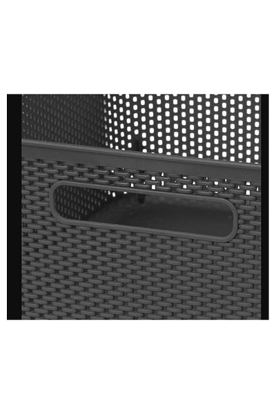 5 five simply smart Crochet Grey storage box, 11 liters, 34 x 28 x h14 cm