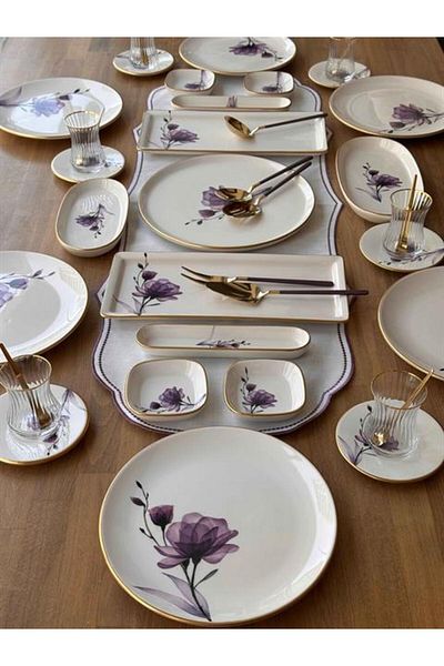 ROSSEV Breakfast Set Avola 41 Pieces for 6 People