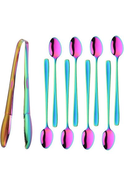 Buyer Star Store Set of 8 ice cream scoops and tongs Buyer Star Store, stainless steel, multicolor, 20 x 3 cm