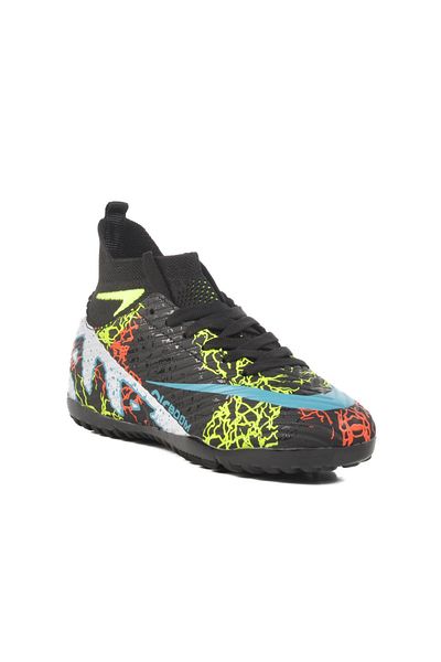 WALKWAY Black-F.Yellow Unisex Astroturf Field Shoes Laliga Air 600 g Astroturf